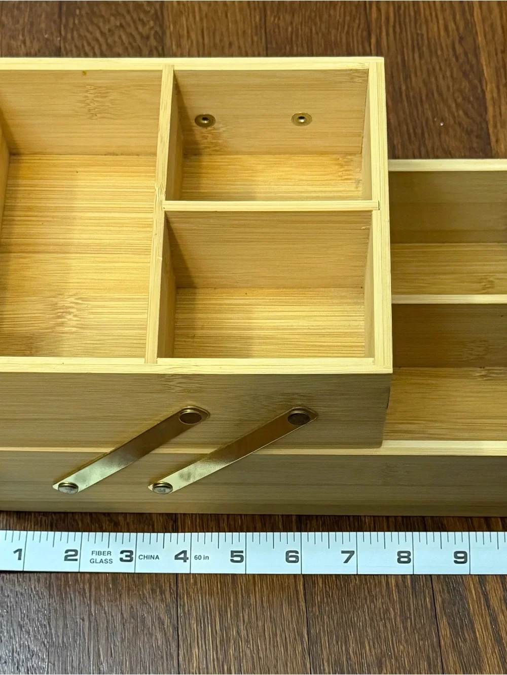 Bamboo Tiered Organizer Box - Natural